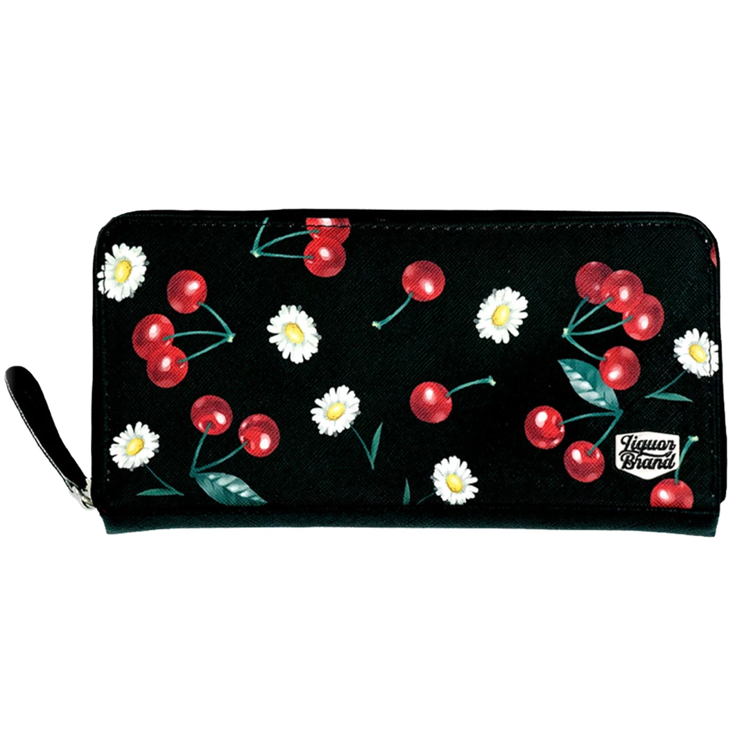 Brand new ๐ Accessories LIQUORBRAND CHERRY DAISY WALLET BLACK ๐ 3 Accessories LIQUORBRAND CHERRY DAISY WALLET BLACK