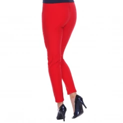 Bettie Page Clothing BETTIE PAGE CIGARETTE PANTS RED