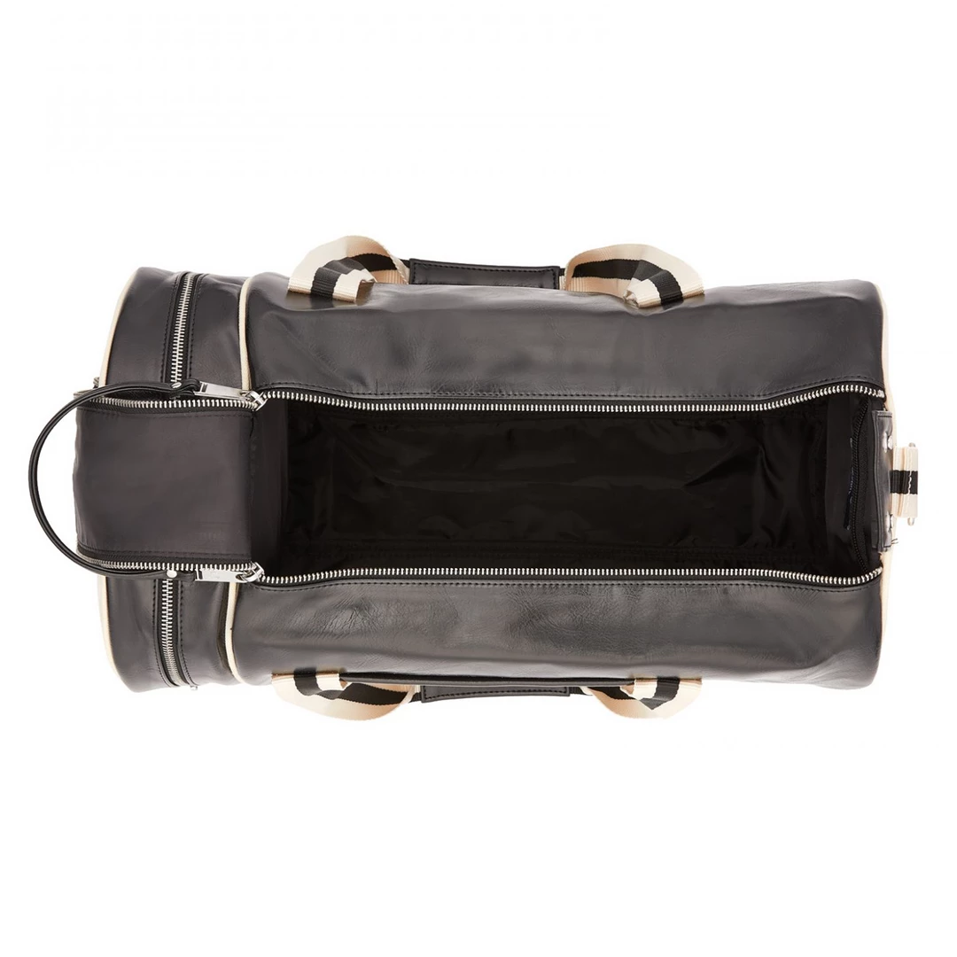 Discount ๐ FRED PERRY CLASSIC BARREL BAG BLACK/ECRU ๐ฅ 6 FRED PERRY CLASSIC BARREL BAG BLACK/ECRU