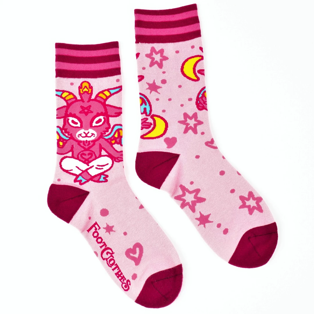 Buy π― Back In Stock FOOTCLOTHES CUTE BAPHOMET GOAT 𧦠SOCKS π€© 3 Back In Stock FOOTCLOTHES CUTE BAPHOMET GOAT SOCKS