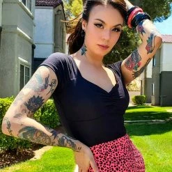 SOURPUSS VAVAVOOM TOP BLACK Shop Sour+Plus