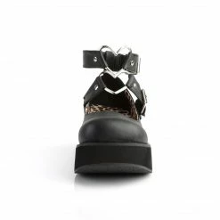 DEMONIA SPRITE PLATFORM MARY JANE WITH HEART O RINGS BLACK Footwear