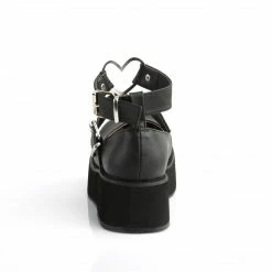 DEMONIA SPRITE PLATFORM MARY JANE WITH HEART O RINGS BLACK Footwear