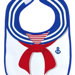 None DRESSED TO SPILL SAILOR BIB AND TEETHER SET Lifestyle