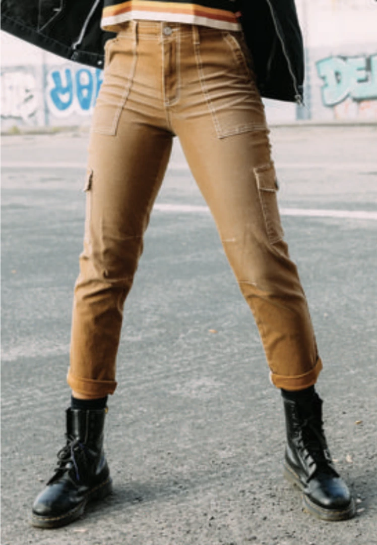 New 😉 Apparel DICKIES GIRL ROLL CUFF CARGO PANTS BROWN 🥰 3 Apparel DICKIES GIRL ROLL CUFF CARGO PANTS BROWN