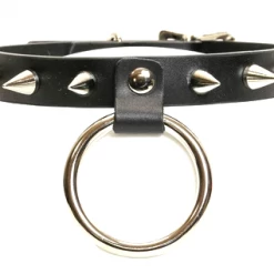 None Accessories ELEMENT SILVER HANGING RING SPIKE CHOKER