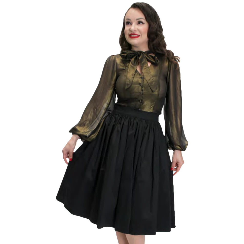 Deals 👍 Bettie Page Clothing Shop Sour+Plus BETTIE PAGE ELLIE 👗 SKIRT BLACK ✔️ 4 Bettie Page Clothing Shop Sour+Plus BETTIE PAGE ELLIE SKIRT BLACK