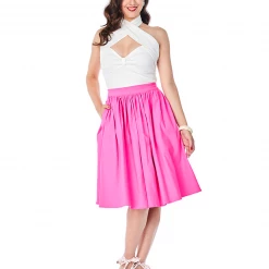 Bettie Page Clothing BETTIE PAGE ELLIE SKIRT HOT PINK Shop Sour+Plus