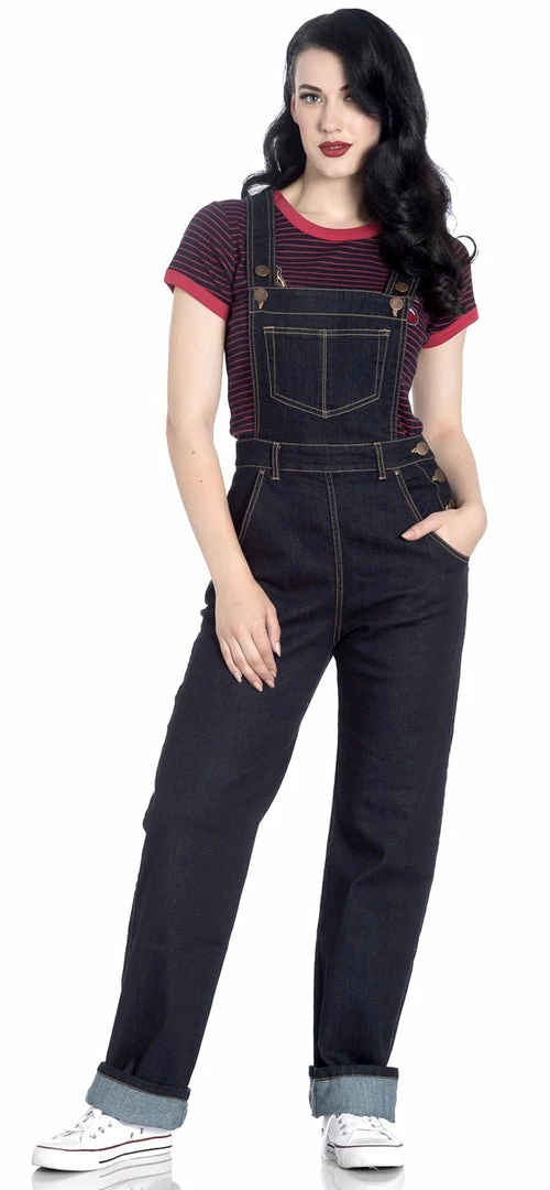 Buy 😀 HELL BUNNY ELLY MAY DENIM DUNGAREE NAVY Shop Sour+Plus ⌛ 3 HELL BUNNY ELLY MAY DENIM DUNGAREE NAVY Shop Sour+Plus