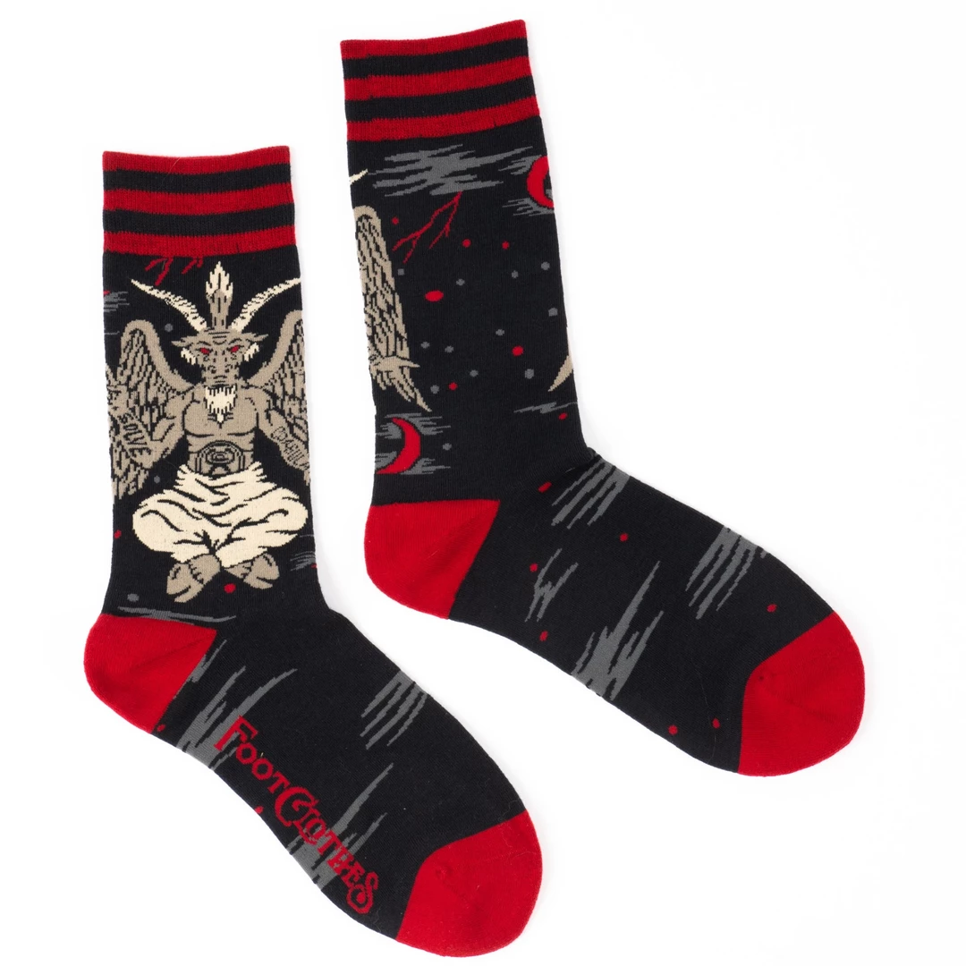 Top 10 ✨ FOOTCLOTHES EVIL AF BAPHOMET 🧦 SOCKS Back In Stock 💯 3 FOOTCLOTHES EVIL AF BAPHOMET SOCKS Back In Stock