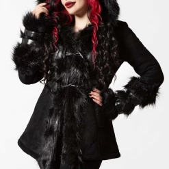 Shop Sour+Plus KILLSTAR FLIES BY NIGHT FAUX-FUR COAT