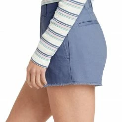 DICKIES GIRL FRAYED WORK SHORTS WASHED NAVY