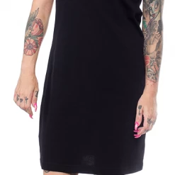 FRED PERRY GIRLS TWIN TIPPED POLO DRESS BLK