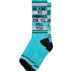 Gumball Poodle BE KIND TO ANIMALS OR I'LL KILL YOU GYM SOCKS