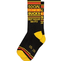 Gumball Poodle Accessories SOCIAL DISTANCING SUCKS (BUT PLEASE DO IT!) GYM SOCKS