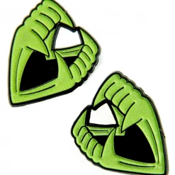 ECTOGASM GLOW IN THE DARK VAMPIRE TEETH COLLAR PIN SET Back In Stock