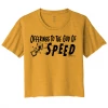 LUCKY 13 OFFERINGS TO THE GOD OF SPEED CROP TEE GOLD Shop Sour+Plus