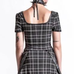 KILLSTAR GRAVE REBELLION DRESS ASH TARTAN Shop Sour+Plus