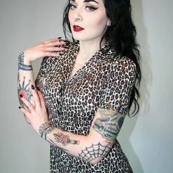 SOURPUSS LEOPARD ROSIE DRESS