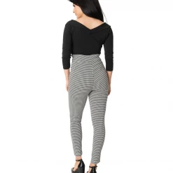 Shop Sour+Plus UNIQUE VINTAGE HOUNDSTOOTH RIZZO CIGARETTE PANTS