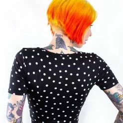 Shop Sour+Plus SOURPUSS POLKA DOT SUZIE TOP BLK/WHT
