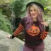 SOURPUSS PUMPKIN STRIPE SWEATER