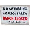 TRICK OR TREAT STUDIOS JAWS NO SWIMMING WOOD SIGN