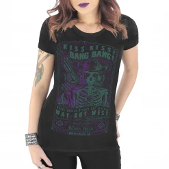 SERPENTINE KISS KISS! BANG BANG WOMENS CREW NECK TEE