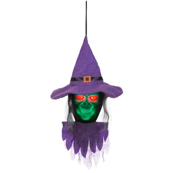 Discount ๐ None Homewares HANGING SOUND & LIGHT MOTION ACTIVATED WITCH HEAD ๐งจ 3 None Homewares HANGING SOUND & LIGHT MOTION ACTIVATED WITCH HEAD
