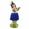 None LUAU DANCER WITH BLUE SKIRT GLASS ORNAMENT Homewares