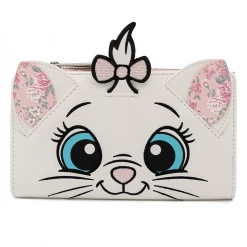 LOUNGEFLY DISNEY MARIE FLORAL FACE FLAP WALLET Accessories