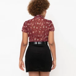 UNIQUE VINTAGE MARLO CORDUROY MINI SKIRT BLACK Shop Sour+Plus