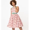 UNIQUE VINTAGE MUSHROOM PRINT MAXINE SWING DRESS Shop Sour+Plus