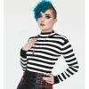 JAWBREAKER MENACE BLK/WHT STRIPED SWEATER Apparel