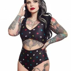 SOURPUSS MULTI SKULLS MONOKINI