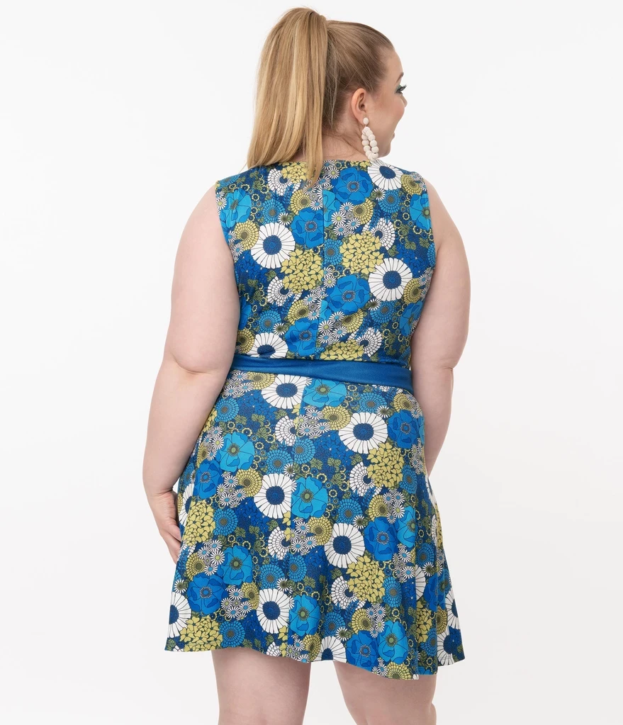 New 🎁 Shop Sour+Plus SMAK PARLOUR MOD FLORAL TOTALLY RADICAL FIT & FLARE 👗 DRESS 🔥 6 Shop Sour+Plus SMAK PARLOUR MOD FLORAL TOTALLY RADICAL FIT & FLARE DRESS