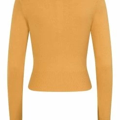 Deals 🎁 HELL BUNNY PALOMA CARDIGAN MUSTARD ⭐ 11 HELL BUNNY PALOMA CARDIGAN MUSTARD