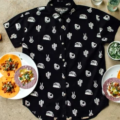 PYKNIC NO PROBLEMO WOMENS BUTTON UP TOP