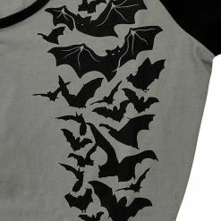 SOURPUSS NOKTURNAL BATS RAGLAN SKATER DRESS GRAY Shop Sour+Plus