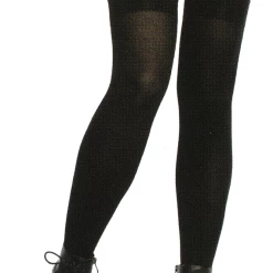 None OPAQUE THIGH HIGHS WITH ATTACHED CLIP GARTER Accessories