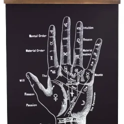 Homewares CURIOUS PRINTS VINTAGE PALMISTRY CHART CANVAS WALL HANGING PRINT