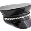 Funk Plus Back In Stock STUDDED BLACK PATENT CAPTAIN HAT