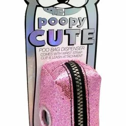 None POOPYCUTE DOG BAG PINK GLITTER