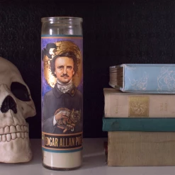 None SAINT EDGAR ALLAN POE PRAYER CANDLE Back In Stock