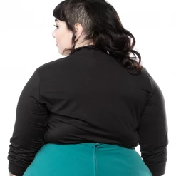 Shop Sour+Plus RETROLICIOUS BLACK MOCK NECK TOP