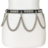 Funk Plus ROCK ME PYRAMID STUD AND CHAINS BELT