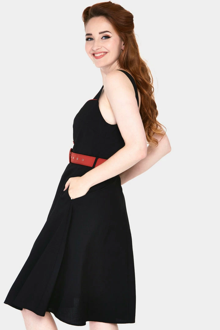 Outlet ๐ VOODOO VIXEN ROSIE HEART BUTTON SWING ๐ DRESS ๐ 6 VOODOO VIXEN ROSIE HEART BUTTON SWING DRESS