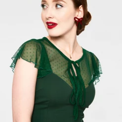 VOODOO VIXEN SAMANTHA MESH TOP GREEN