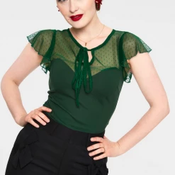 VOODOO VIXEN SAMANTHA MESH TOP GREEN