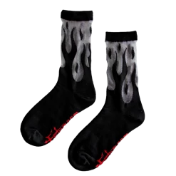 What's New ECTOGASM SHEER FLAME SOCKS BLACK